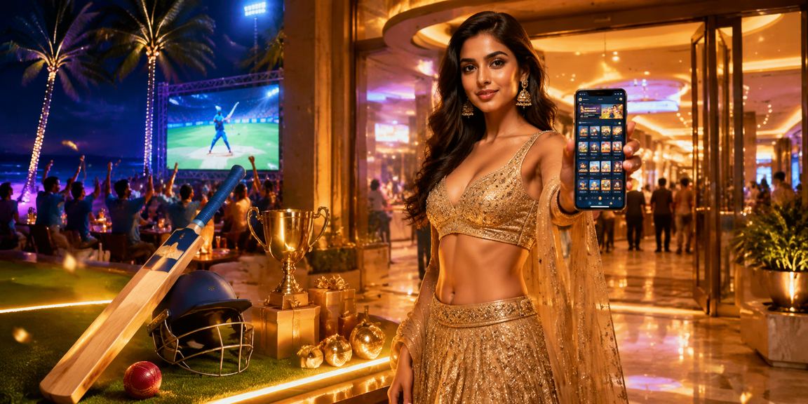 Sports betting user enjoying screen during cricket match in Goa
