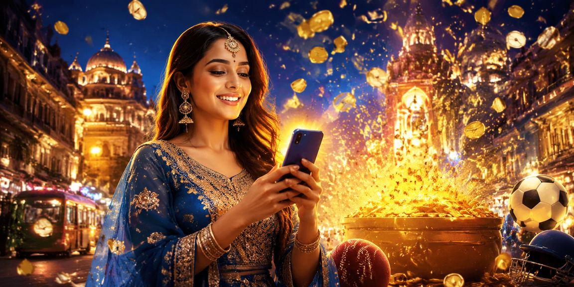 Mobile sports betting user in Lucknow old city setting